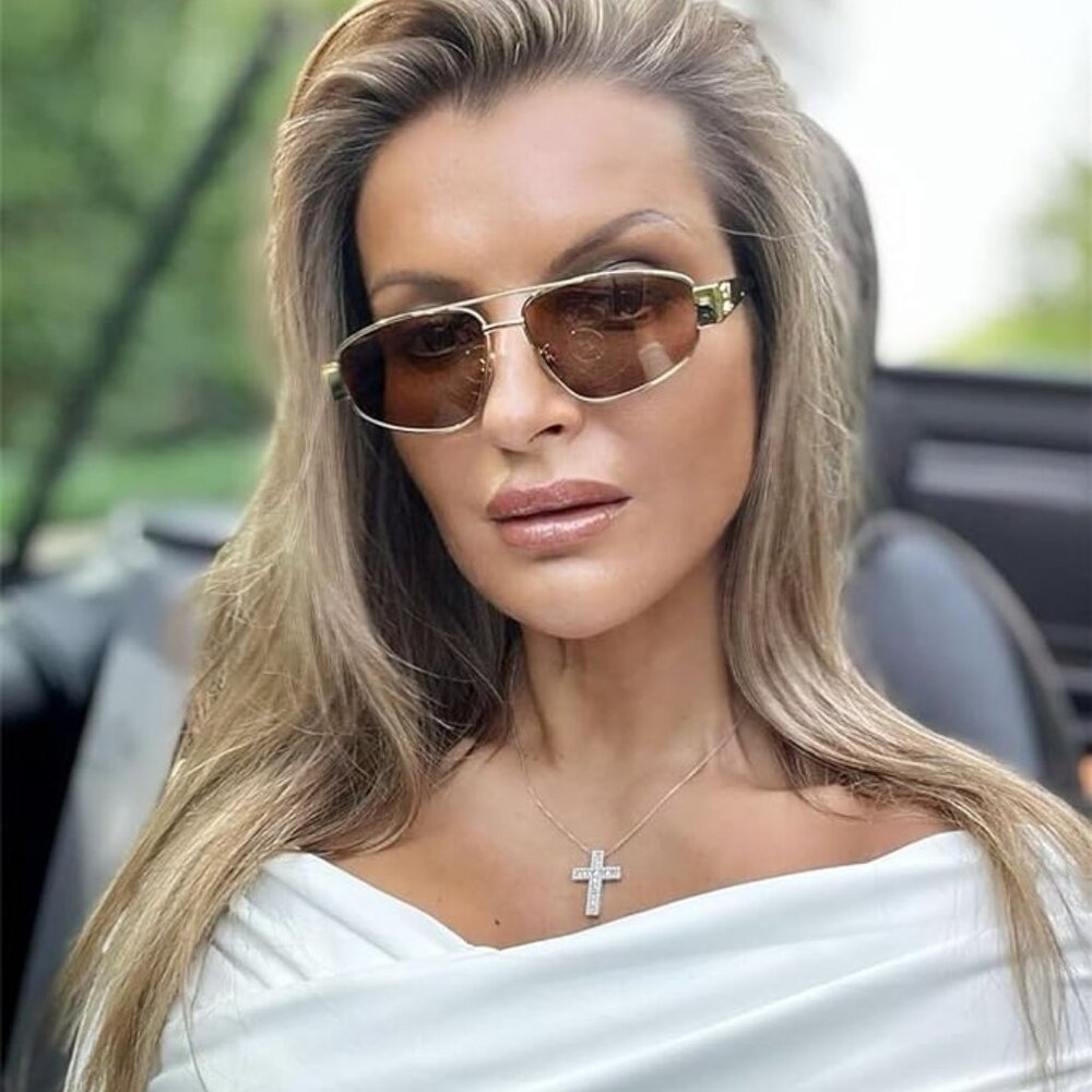 Trending aviator style sunglasses
